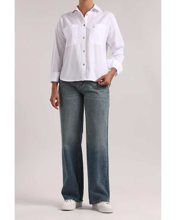 شومیز زنانه سفید سارک Sarak مدل 5013