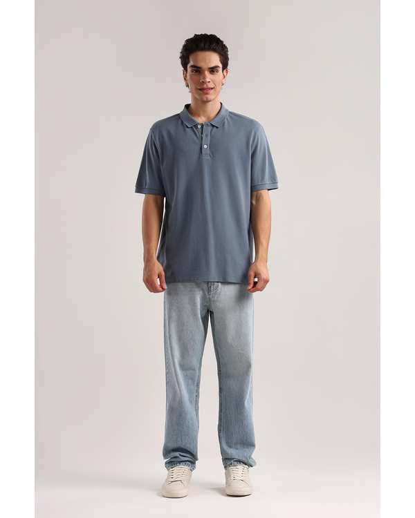 پولوشرت مردانه اسپرت آبی طوسی سارک Sarak مدل 4834