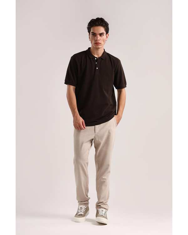 پولوشرت مردانه اسپرت قهوه ای تیره سارک Sarak مدل 4834