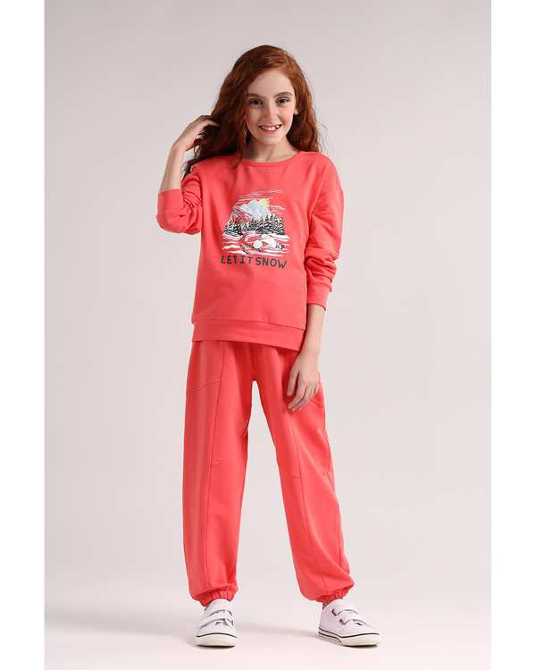 شلوار دورس دخترانه گلبهی سارک Sarak مدل 5029