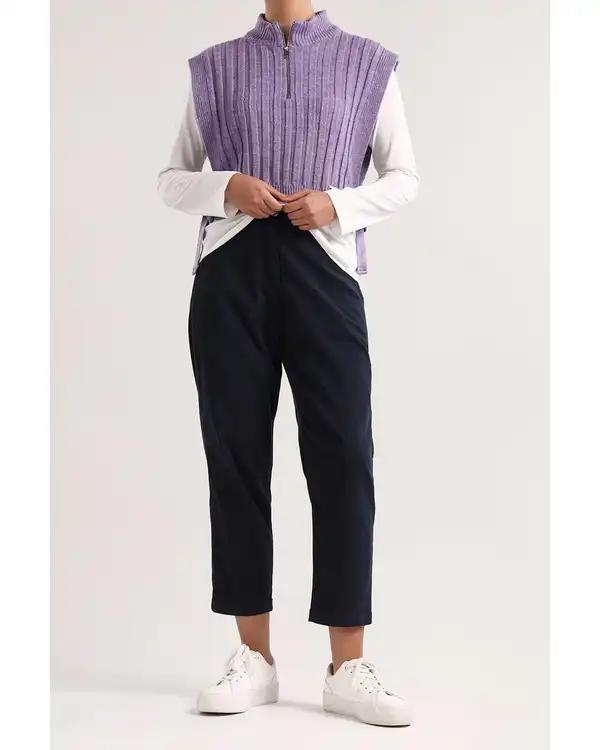 شلوار زنانه مام فیت سرمه ای سارک Sarak مدل 4704