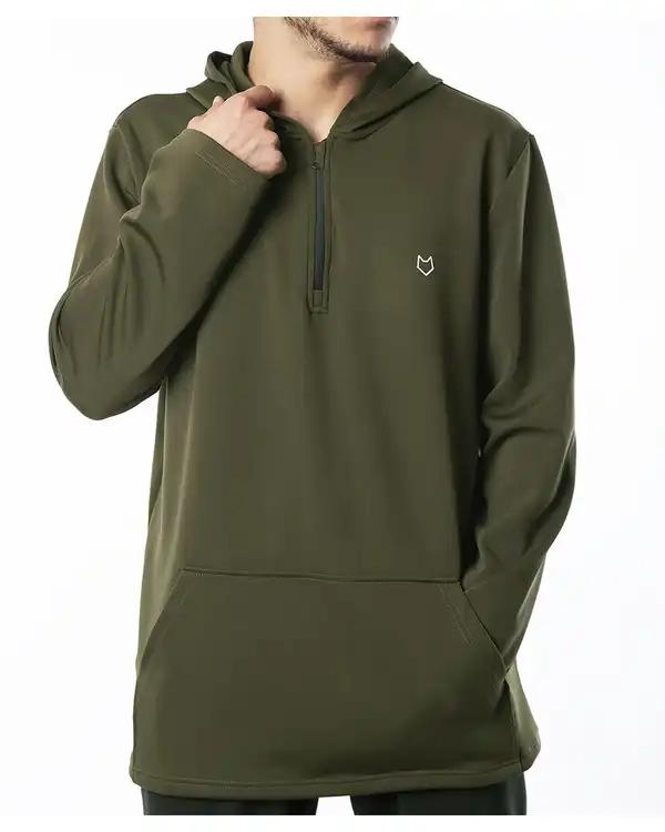 هودی ورزشی مردانه سبز مل اند موژ Mel & Moj کد M08067