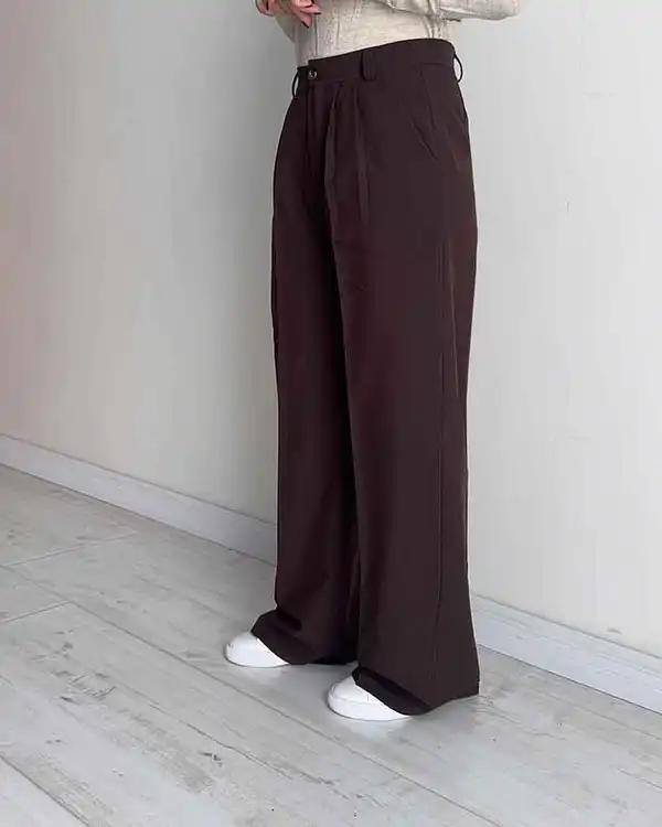 شلوار زنانه قهوه ای آماهی Amahi مدل Velora کد AA107