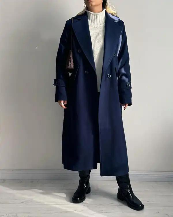 پالتو زنانه سرمه ای آماهی Amahi مدل Snowy کد AA108