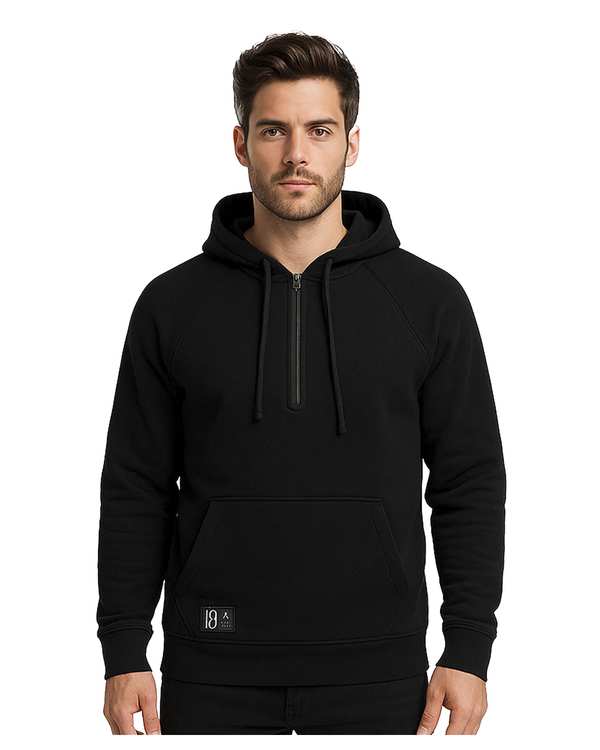 هودی ورزشی مردانه مشکی مل اند موژ Mel & Moj کد M09096