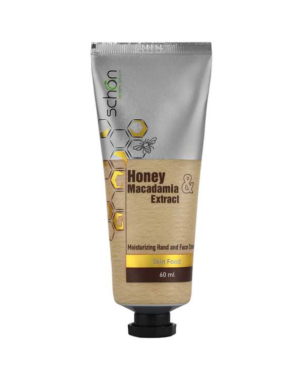 کرم مرطوب کننده مغذی دست و صورت شون Schon حاوی عسل و ماکادمیا حجم 60ml