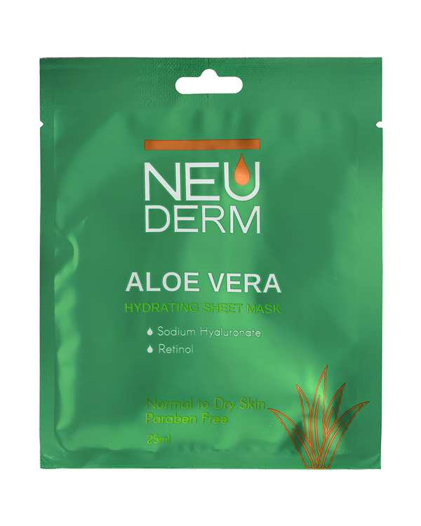 ماسک صورت آبرسان نئودرم Neuderm حاوی عصاره آلوئه ورا