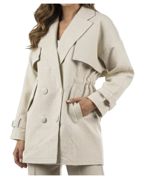 مانتو زنانه کنفی کرم ریس Rees کد 1006011-25