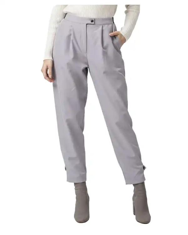 شلوار کتان زنانه طوسی ریس Rees کد 1036028-10