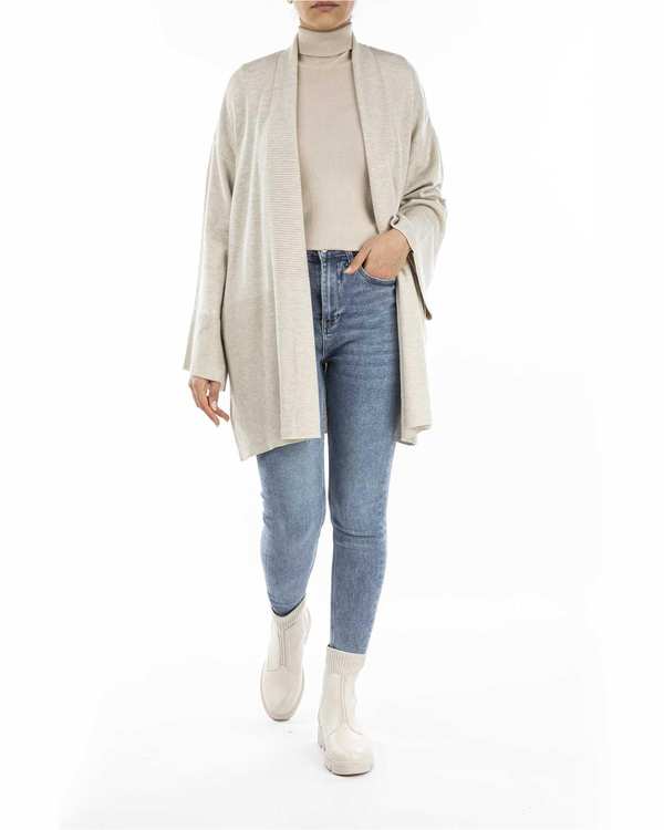 مانتو زنانه بافت کرم بافت ریس Rees کد 1006025-25