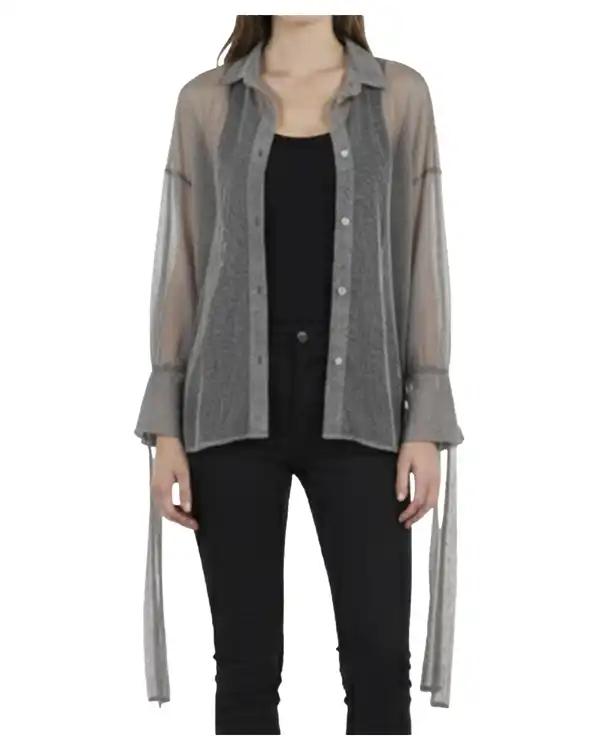 شومیز زنانه طوسی ریس Rees کد 1026000-10