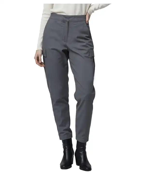 شلوار پارچه ای زنانه زغالی ریس Rees کد 1030024-11