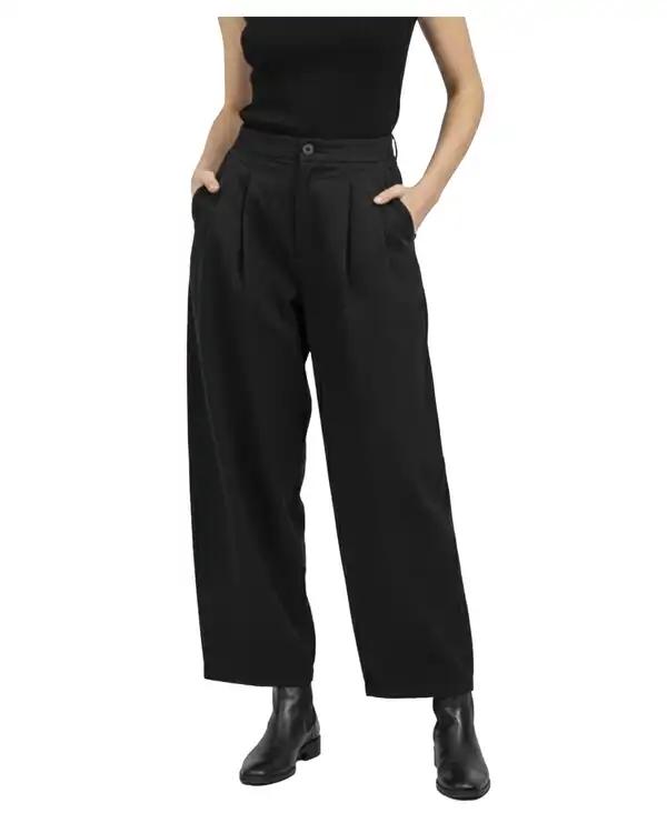 شلوار کتان زنانه مشکی ریس Rees کد 1036025-01