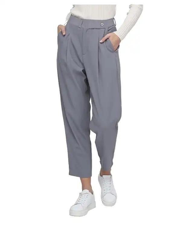 شلوار زنانه کتان طوسی ریس Rees کد 1036027-10