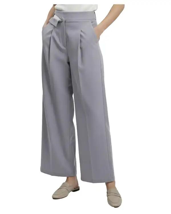 شلوار پارچه ای زنانه طوسی ریس Rees کد 1036032-10