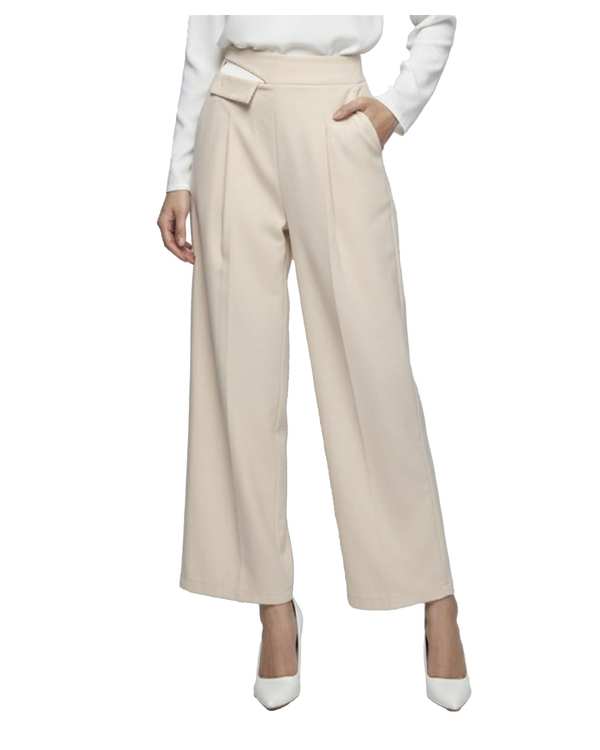 شلوار پارچه ای زنانه کرم ریس Rees کد 1036032-25