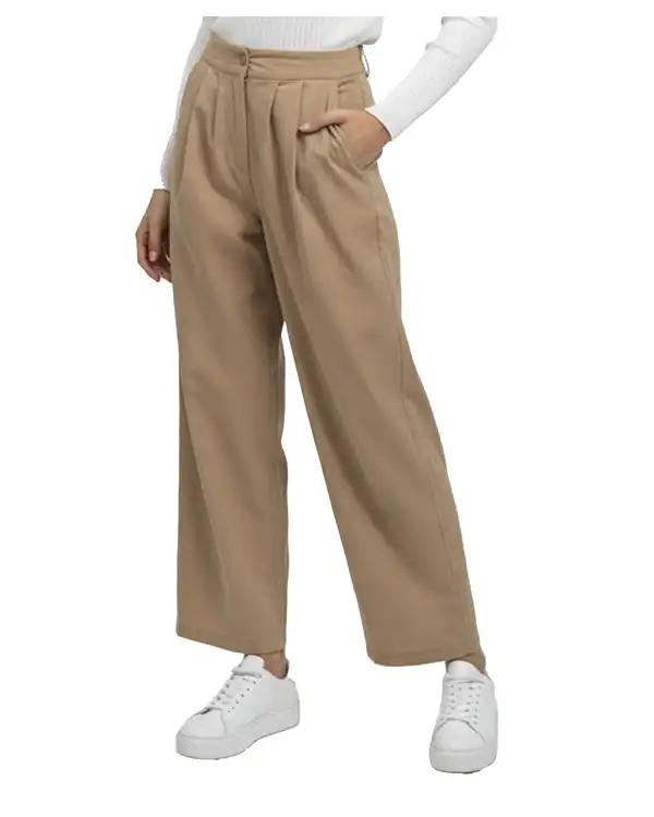 شلوار کتان زنانه کرم ریس Rees کد 1036033-25