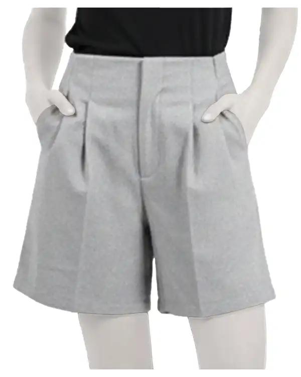 شلوارک پارچه ای زنانه طوسی ریس Rees کد 1040005-10