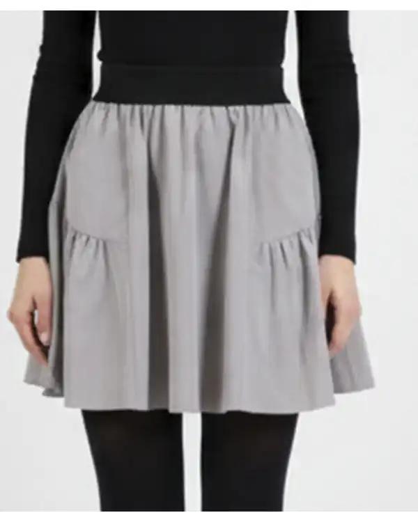 دامن زنانه کوتاه طوسی ریس Rees کد 1086002-10