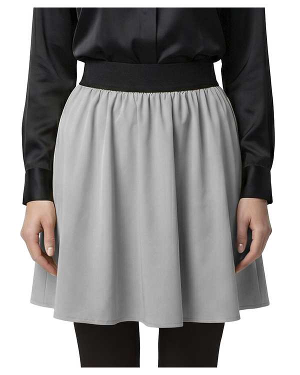 دامن زنانه کوتاه طوسی ریس Rees کد 1086003-10