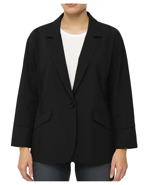 کت زنانه کتان مشکی ریس Rees کد 1096002-01