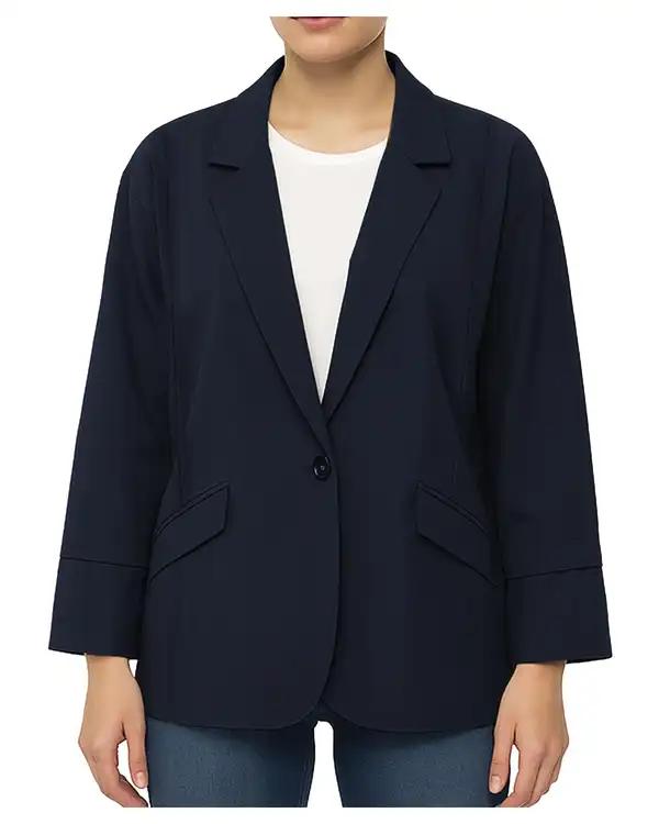 کت زنانه کتان سرمه ای ریس Rees کد 1096002-16