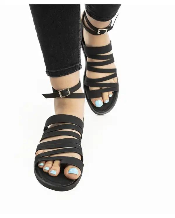 صندل زنانه بندی مشکی ریس Rees کد 1720019-01