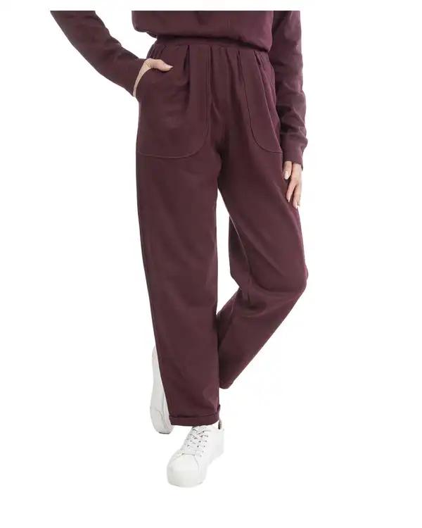 شلوار پارچه ای زنانه زرشکی ریس Rees کد 1036080-13