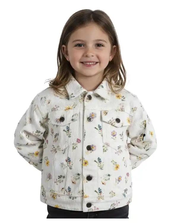 کت کتان دخترانه گل گلی شیری ملورینا Melorina کد 42105