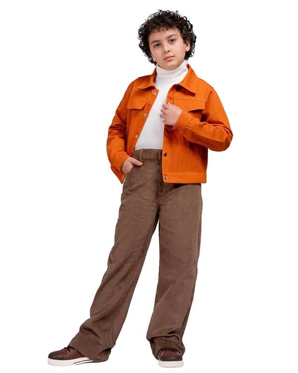 کت کتان بچگانه آجری ملورینا Melorina کد 42305