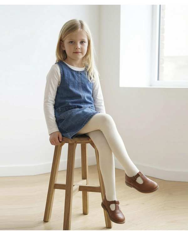 جوراب شلواری دخترانه تو کرکی نباتی ملورینا Melorina کد 39116