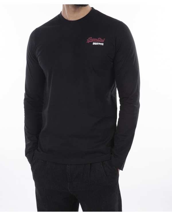 تی شرت مردانه آستین بلند مشکی سوپردرای Superdry کد M12A31602N