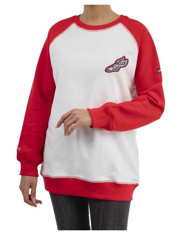 سویشرت زنانه شیری قرمز سوپردرای Superdry کد W12A31003C