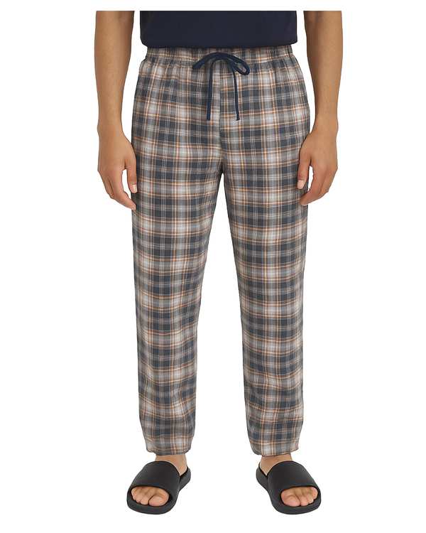 شلوار راحتی مردانه قهوه ای چهارخانه پاتر Potter کد 100