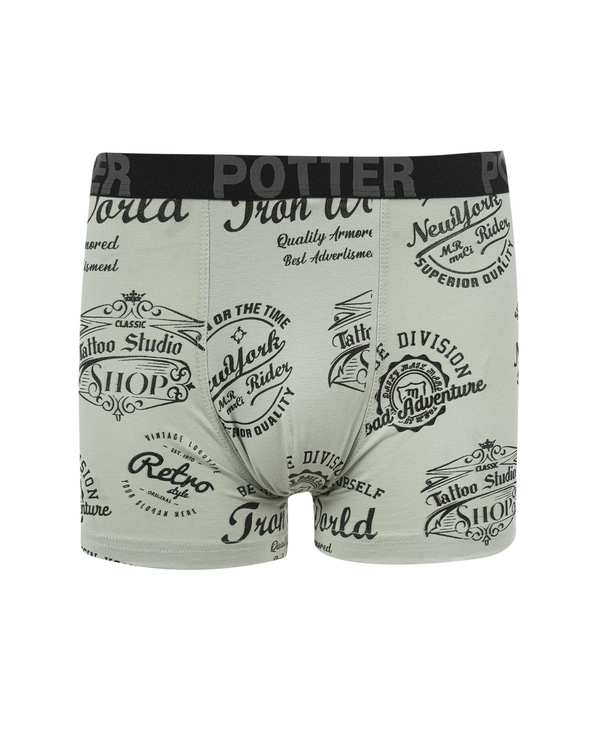 شورت مردانه پادار سبز آبی کش پهن پاتر Potter کد 105