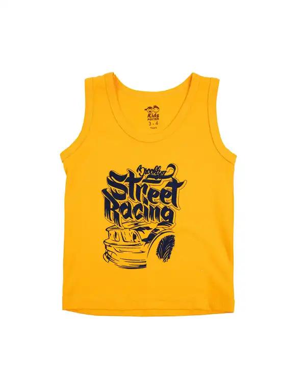 زیرپوش پسرانه زرد پاتر Potter طرح ماشین مسابقه کد 756