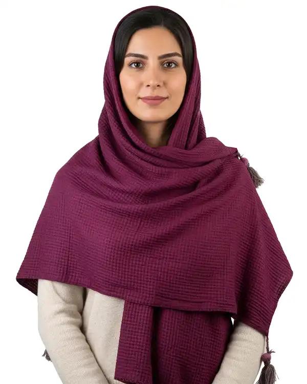 شال زنانه موهر بنفش آماهی Amahi کد AA701