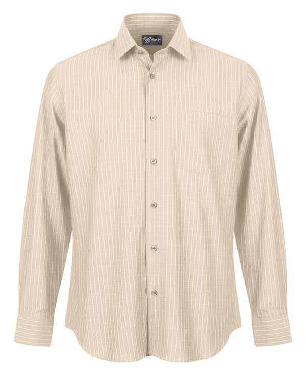 پیراهن مردانه کلاسیک کرم آماهی Amahi مدل راه راه کد 313004