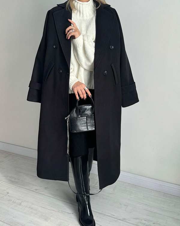 پالتو زنانه مشکی مدل Snowy آماهی Amahiکد AA110