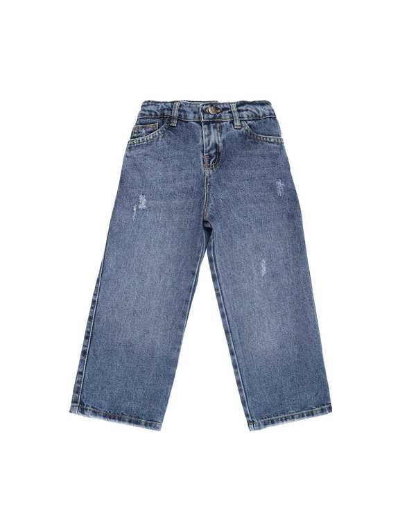 شلوار جین دخترانه نیم بگ آبی ملورینا Melorina کد 9322