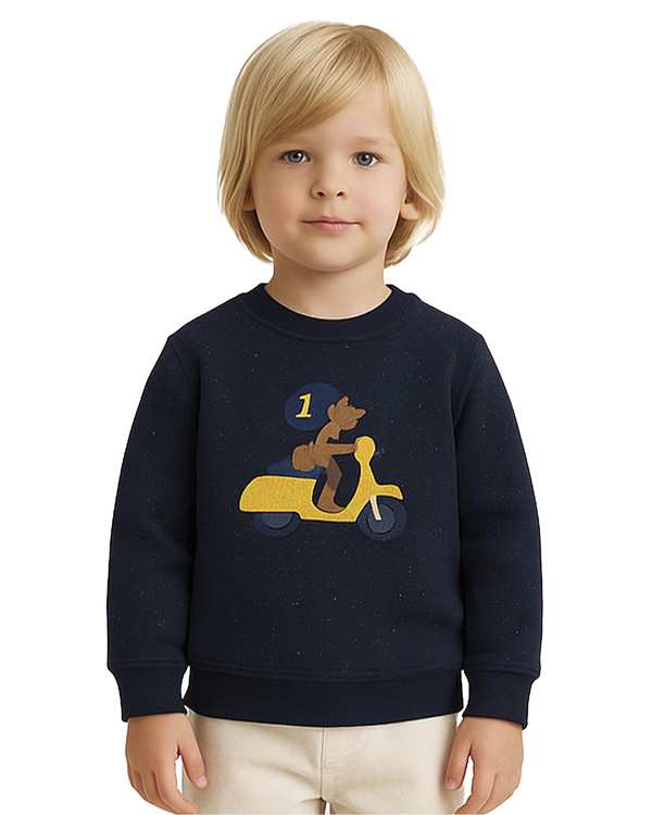 سویشرت بچگانه سرمه ای ملورینا Melorina طرح موتور کد 42212