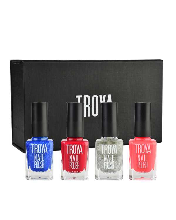 پک لاک ناخن ترویا Troya شماره 01 بسته 4 عددی