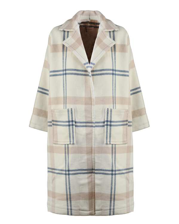 پالتو زنانه بلند کرم سین صاد Sin Saad مدل wormy کد 40382