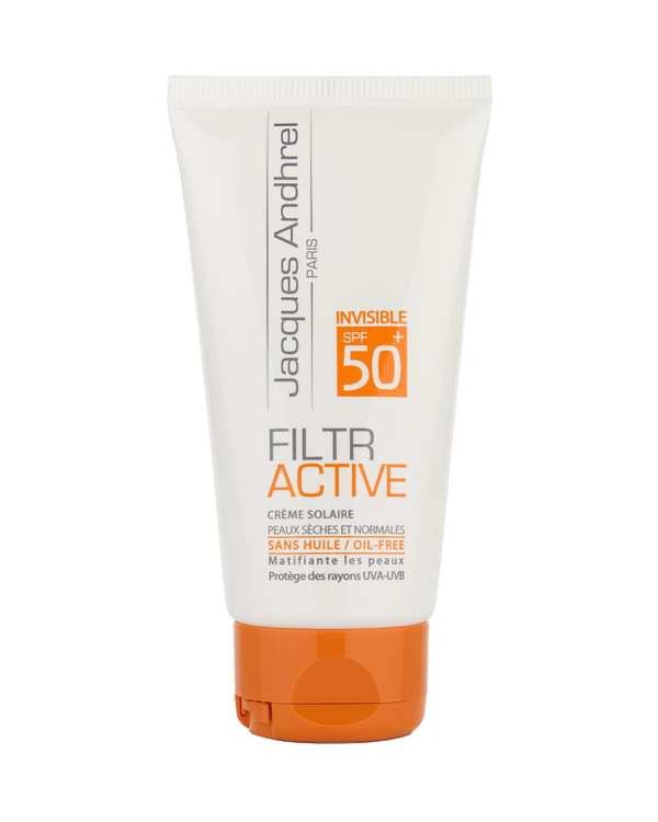کرم ضد آفتاب بی رنگ +SPF50 ژاک آندرل پاریس Jacques Andhrel Paris مناسب پوست های خشک و معمولی 50ml