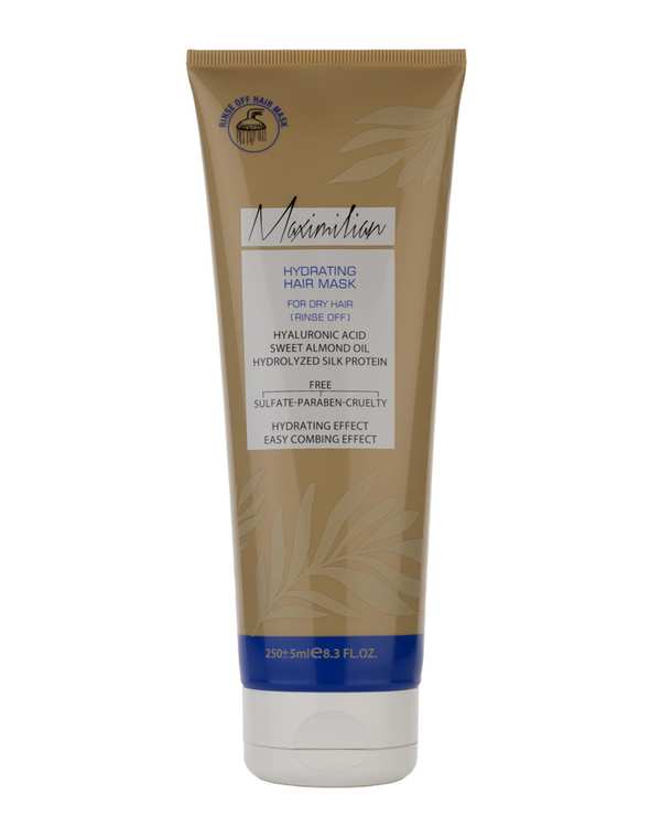 ماسک مو آبرسان فاقد سولفات با آبکشی ماکسیمیلیان Maximilian حاوی هیالورنیک اسید حجم 250ml