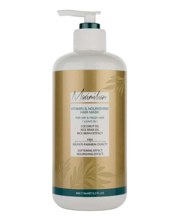 ماسک مو ویتامینه و مغذی فاقد سولفات بدون آبکشی ماکسیمیلیان Maximilian حجم 400ml