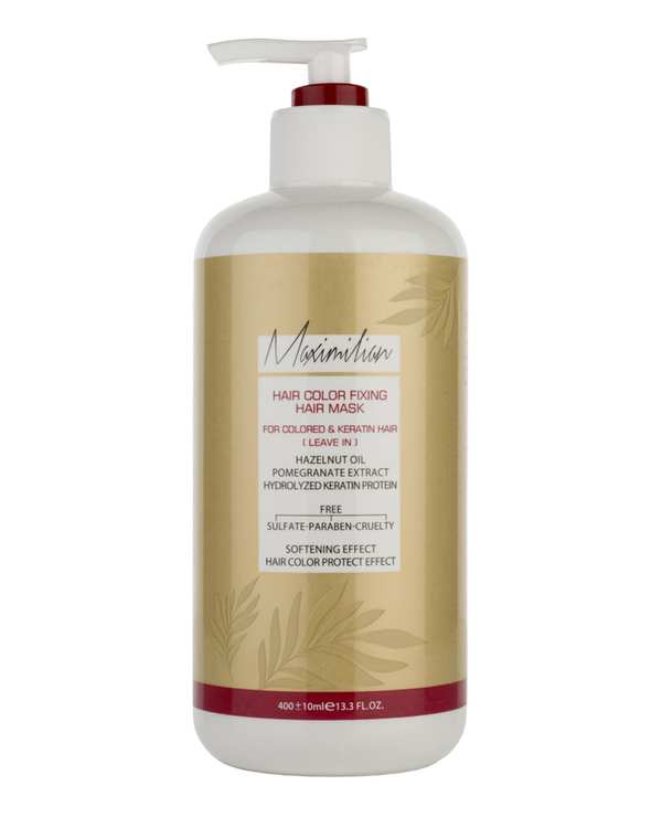 ماسک مو کراتین و کلاژن فاقد سولفات بدون آبکشی ماکسیمیلیان Maximilian حجم 400ml