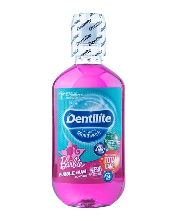 دهانشویه کامل دنتیلایت Dentilite با طعم آدامس باربی حجم 500ml