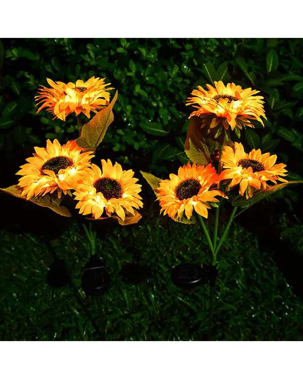 چراغ پارکی خورشیدی سولونیکس Solonix مدل گل آفتابگردان مجموعه 2 عددی - تصویر 9