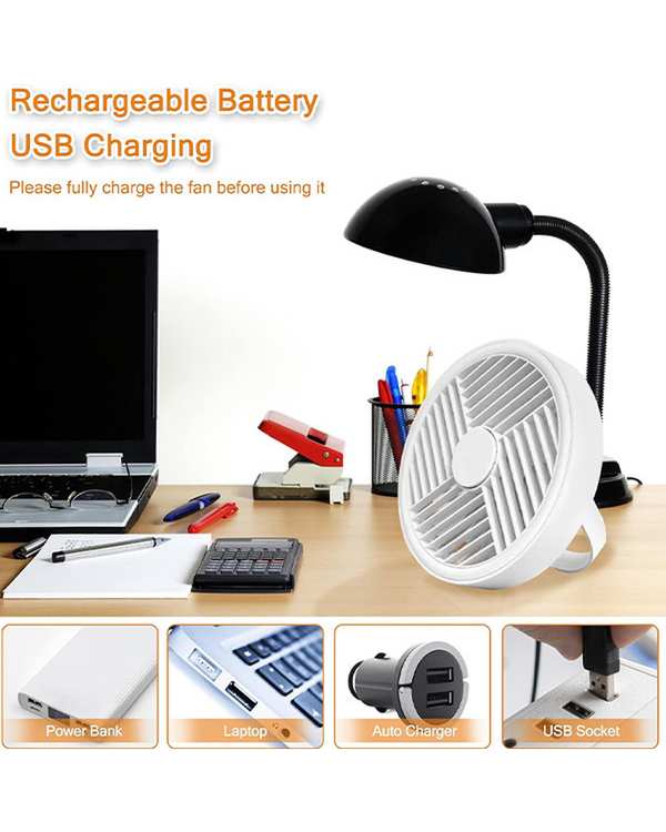 پنکه رومیزی شارژی مدل ال ای دی دار کد RY-2301 - تصویر 7